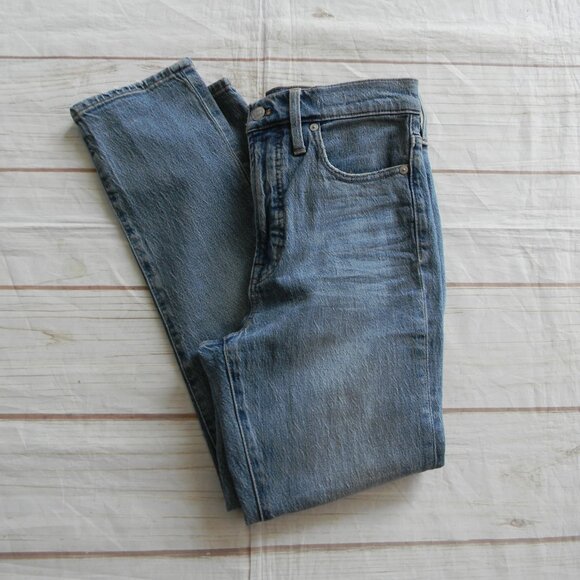 NWT MADEWELL THE PERFECT VINTAGE JEAN DISTRESSED SZ 27 MEDIUM WASH - Picture 1 of 5